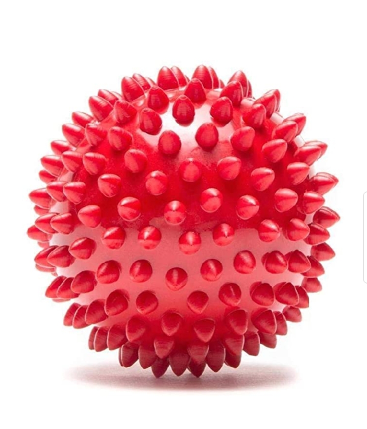 Spiked rubber ball for dog training