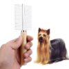 Wooden Handle Steel Needles Pet Rake Hairbrush Grooming for Dogs and Cats