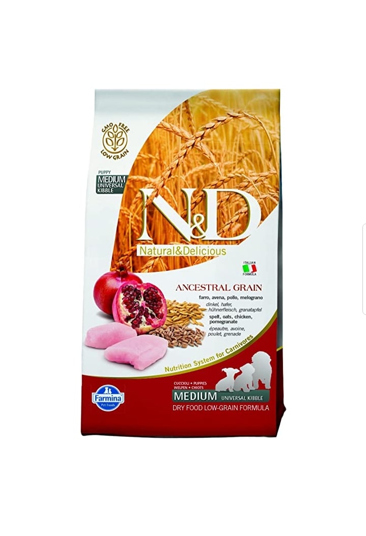 FARMINA PET FOODS N D Low Grain Chicken and Pomegranate Puppy Food 2.5 kg Maxi JUST4PETSTORE