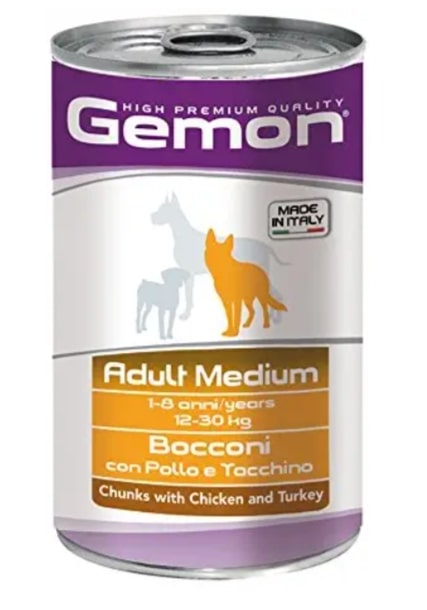 all4pets Gemon Chunks Adult Medium with Chicken and Turkey (1250 Gms)
