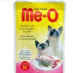 Me-O Adult Cat Food Gravy, Sardine With Red Snapper, 80g (Pack of 12)