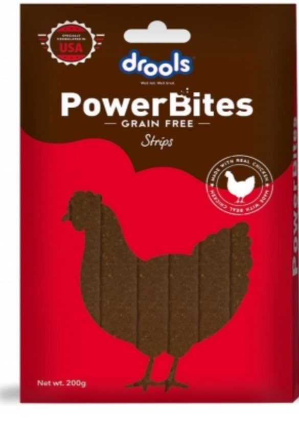 Drools Powerbites chicken Strips Treat for Puppy and Adult Dog