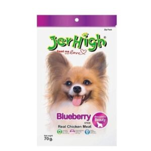 JerHigh Blueberry Stick Dog Treats with Real Chicken Meat - 70 g