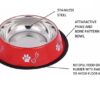Round feeding bowl for dogs and cats
