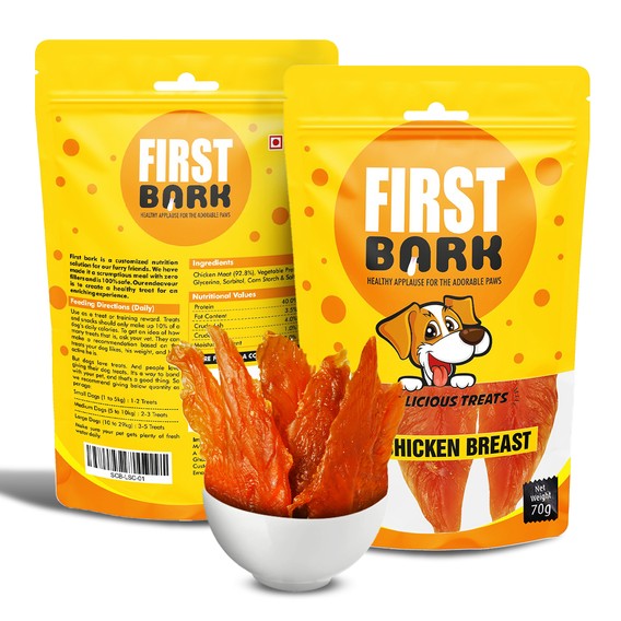 First bark chicken breast treat