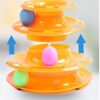 INTERACTIVE TOWER OF TRACKS WITH COLORFUL BALLS FOR CATS TOY |3 LEVELS | Green color