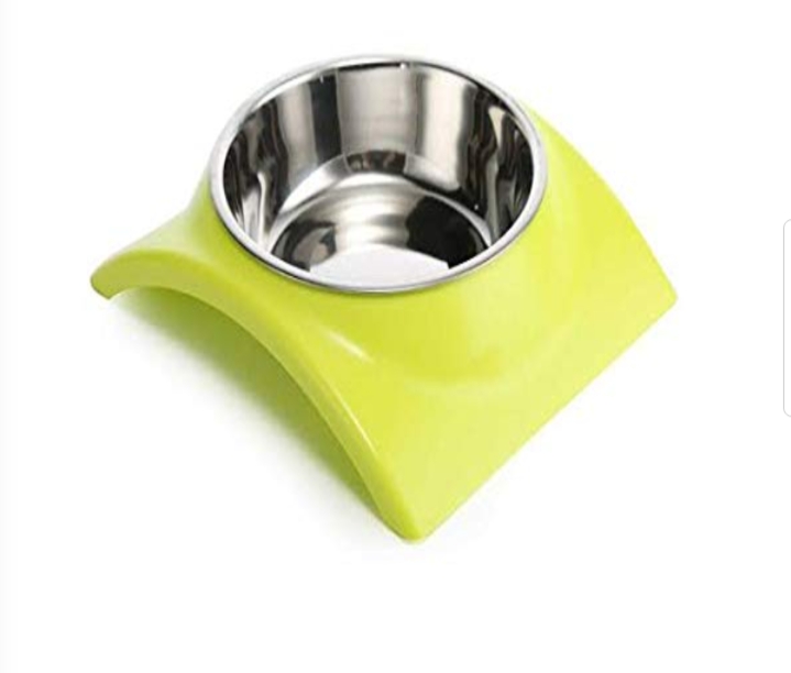 STAINLESS STEEL FOOD FEEDER BOWL FOR DOG PUPPY CAT