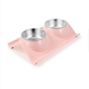 ELEVATED DOG CAT BOWLS DOUBLE STAINLESS STEEL