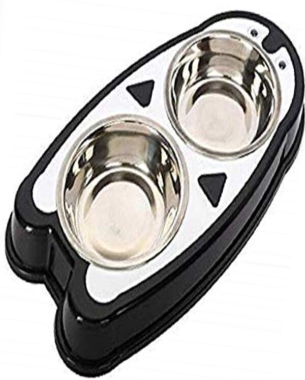PETS 2 IN 1 FOOD AND WATER STAINLESS STEEL BOWL SET FOR DOG