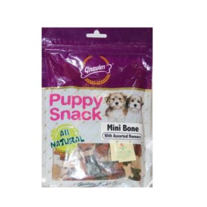 GNAWLERS PUPPY SNACK MINI BONE ASSORTED FLAVOURS DOG TREAT 250GM