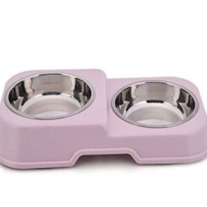 Plastic holder with 2 in 1 stainless steel bowl