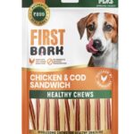 First bark chicken and cod sandwich