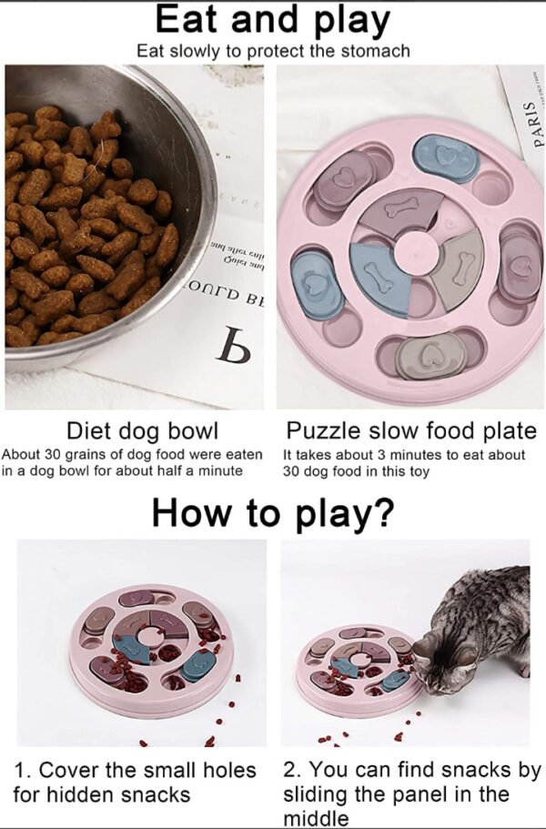 MULTIFUNCTIONAL PET EDUCATIONAL INTELLIGENCE FOOD TREATED PUZZLE TOY FOR DOG & CAT (BLUE)