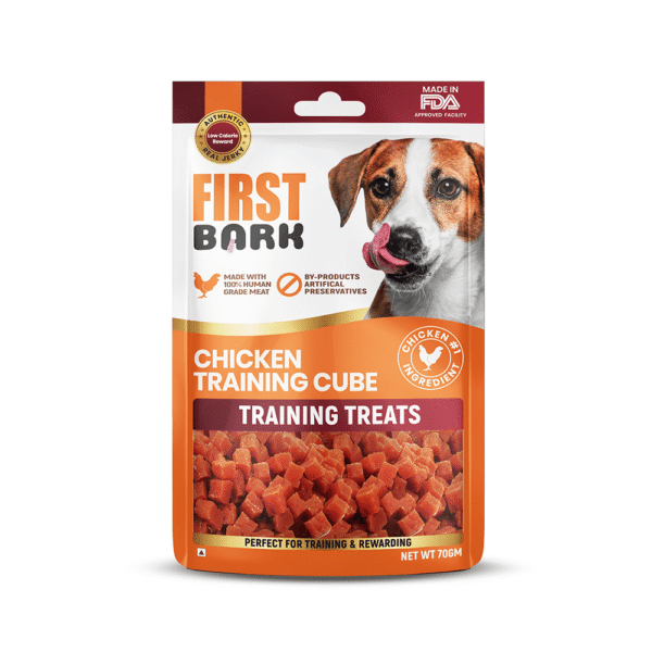 First bark chicken training Cubes treats