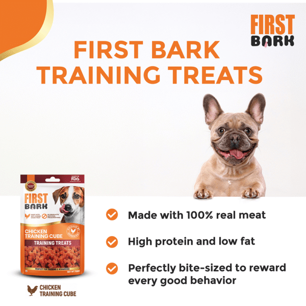 First bark chicken training Cubes treats