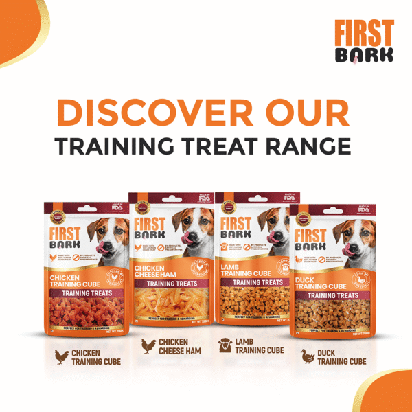 First bark chicken training Cubes treats