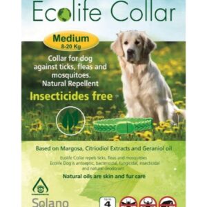 Ecolife Tick & Flea Collar for Medium Dogs (8 to 20 kg)