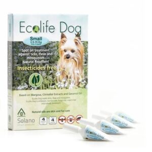 Ecolife Dog Spot On - Tick and Flea Solution for Small Dogs (2.5 to 15 kg)