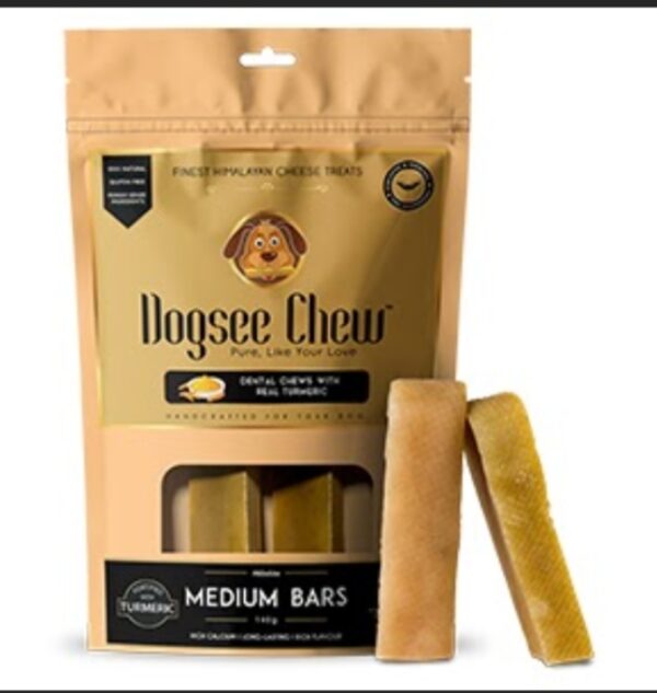 Dogsee Chew Turmeric Medium Bars- 140g(pack of 3)