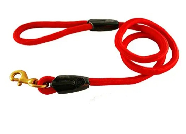 AGNpetspot. Nylon Red Everyday Heavy Brass Hook Leash 12mm