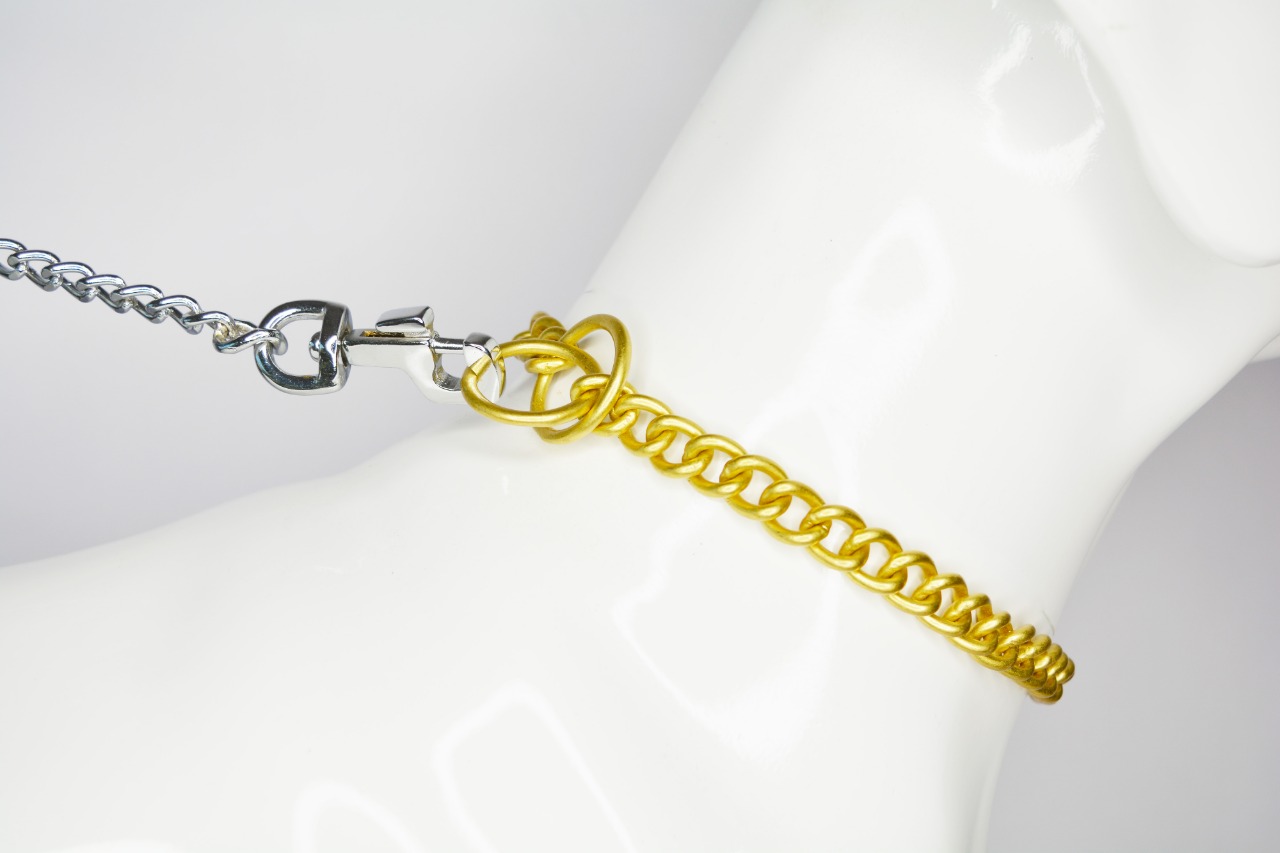 Pearl brass choke chain 10N (4mm x 24inch)
