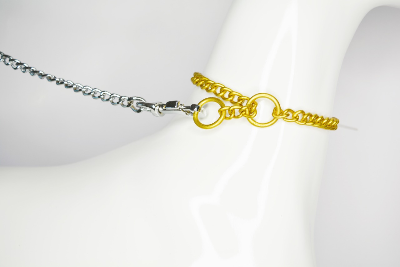 Pearl brass choke chain 10N (4mm x 24inch)