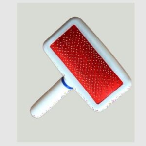 White plastic slicker brush large