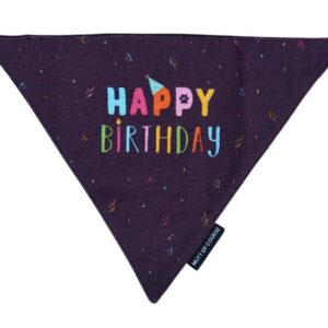 Mutt Of Course Happy Birthday Bandana - Purple 