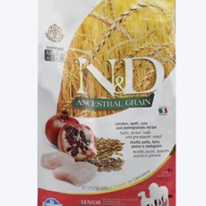 Farmina N&D Low Grain Medium & Maxi Breed Senior Adult Dry Dog Food - Chicken & Pomegranate - 2.5 kg