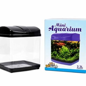 Mini aquarium tank with light