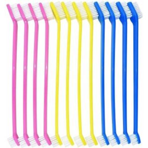 Dog Long Handled Dual Headed Toothbrush set of 12 pc