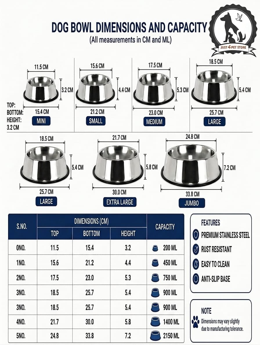 Stainless Steel Pet Feeding Bowl with Anti-Skid Base - Image 2