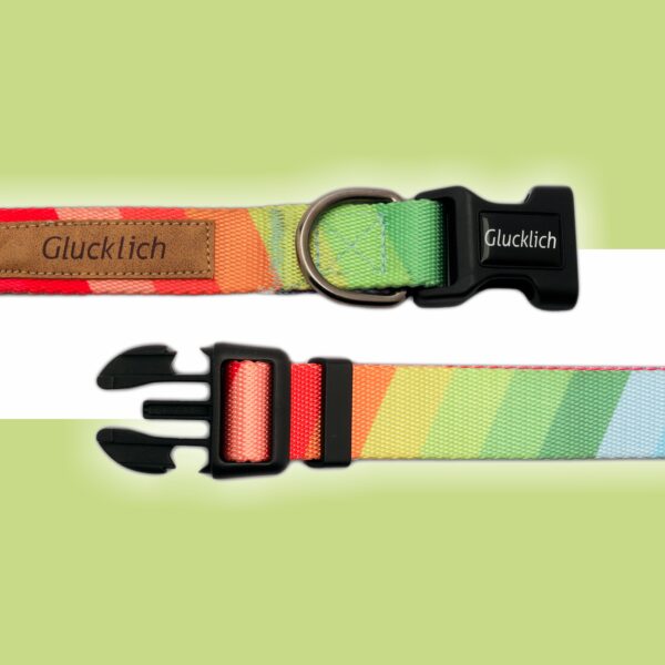 Glucklich Everyday Printed Collar Rainbow (S Size)