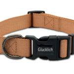 Glucklich Nylon Dog Collar (Brown L Size)