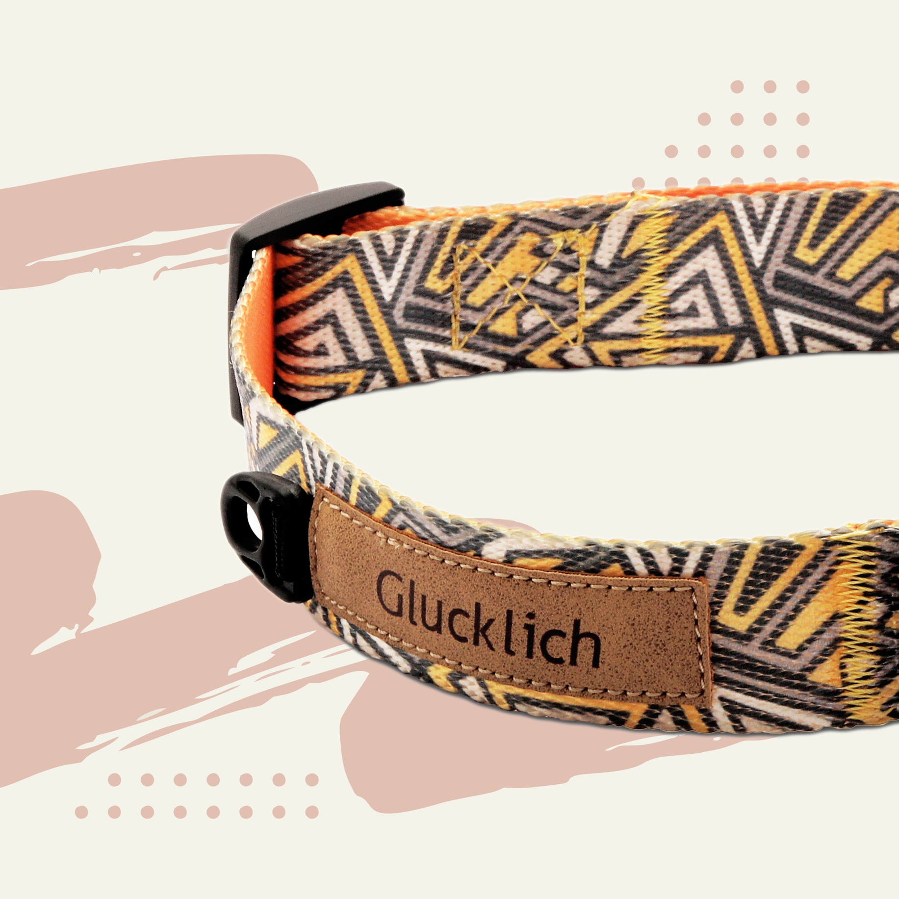 Glucklich Everyday Printed Collar (New Cadillac M size)