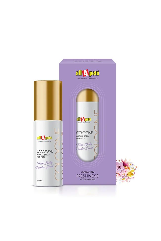 All 4 Pets COLOGNE FRESH BABY POWDER SCENT SPRAY FOR DOGS-100ML