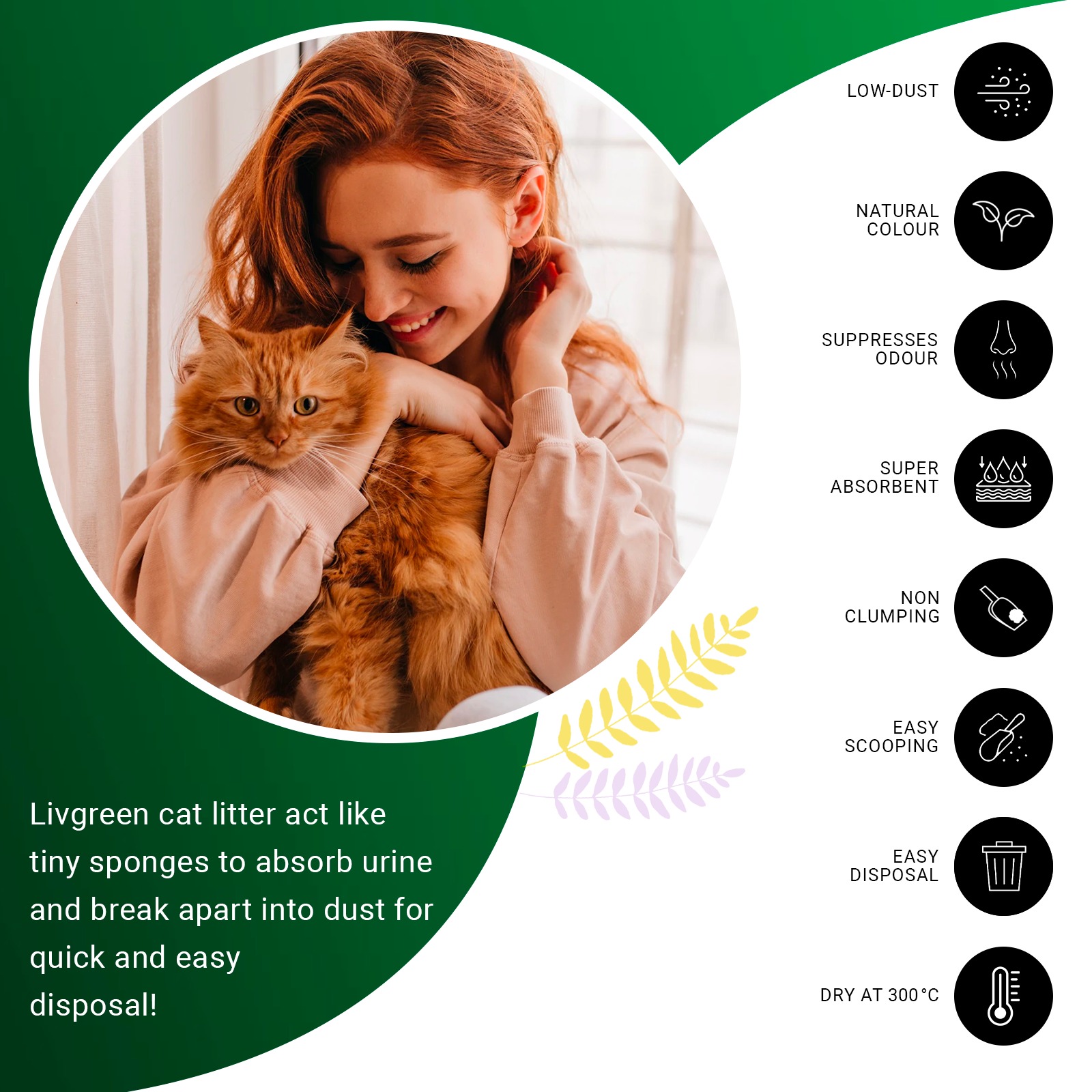 Livgreen Cat litter 5kg lemon