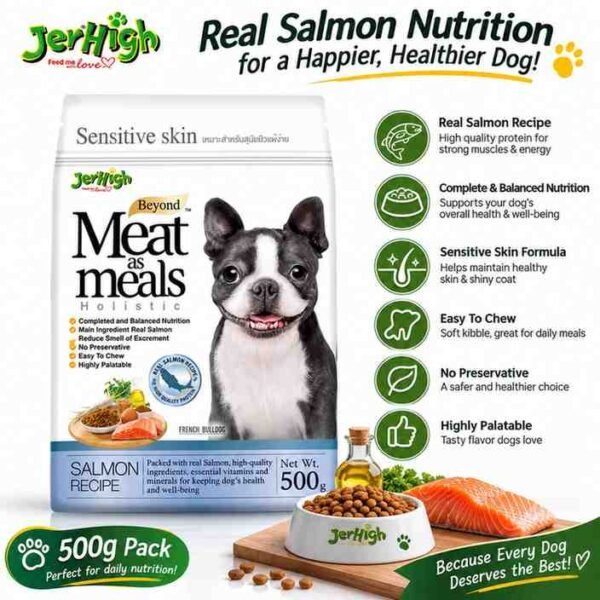 Jerhigh meat as meal salmon