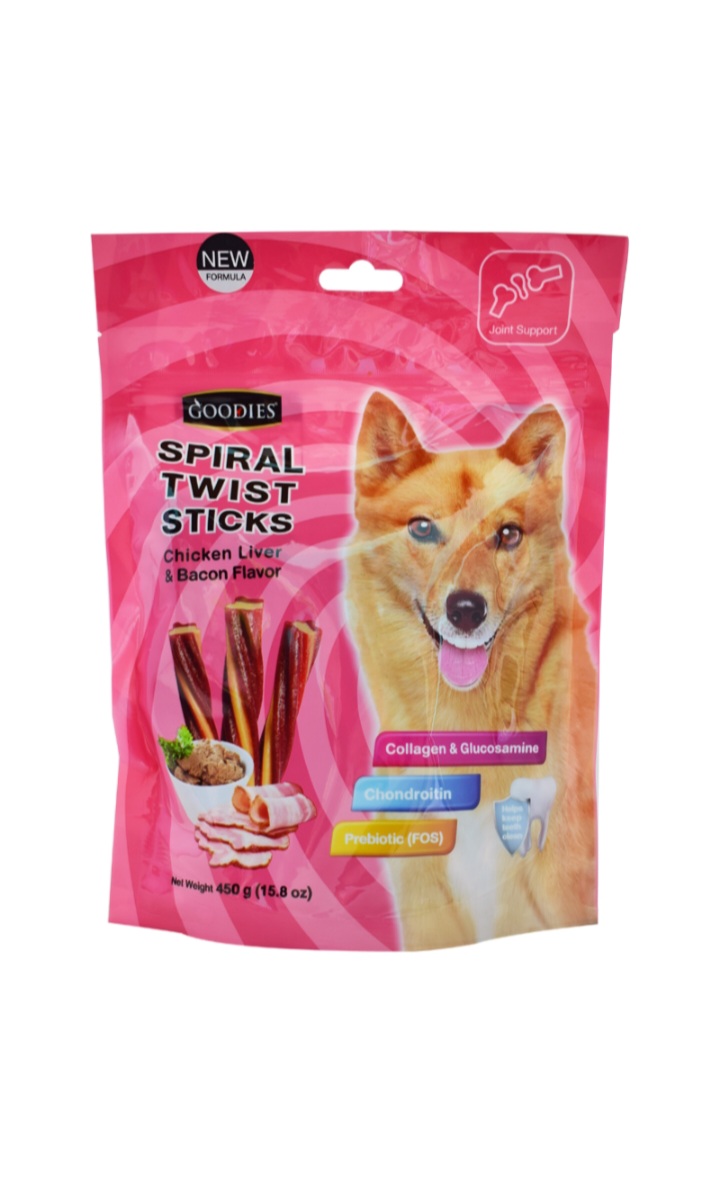Goodies sprial twist sticks chicken & liver (450 grams)