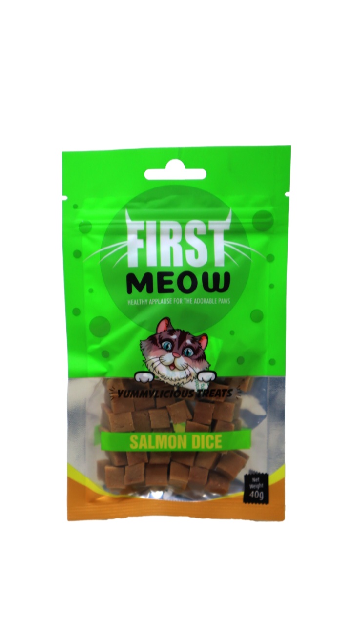 First meow Salmon dice (40grms)