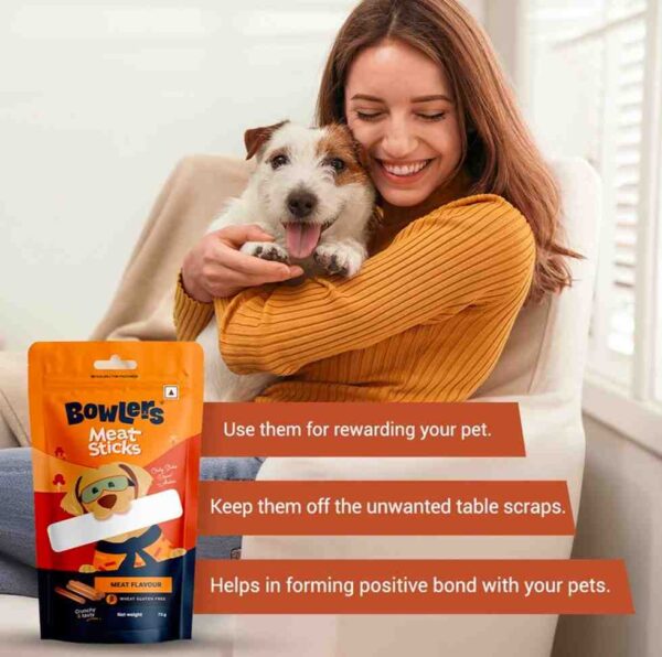 Bowlers Meat Sticks – Meat Flavour | 75g Treats