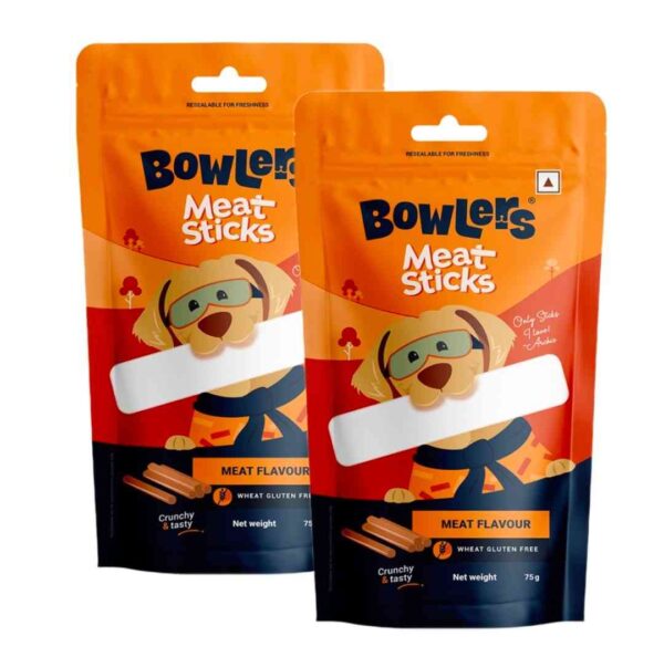 Bowlers Meat Sticks – Meat Flavour | 75g Treats