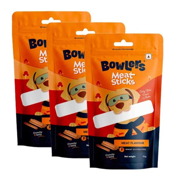 Bowlers Meat Sticks – Meat Flavour | 75g Treats