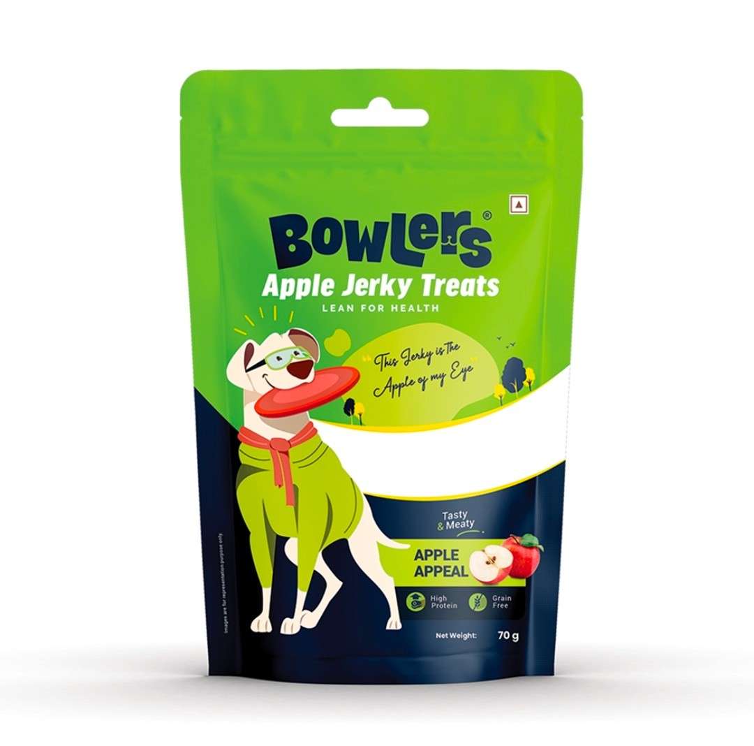 Bowlers Apple Jerky Treats | 70 gm