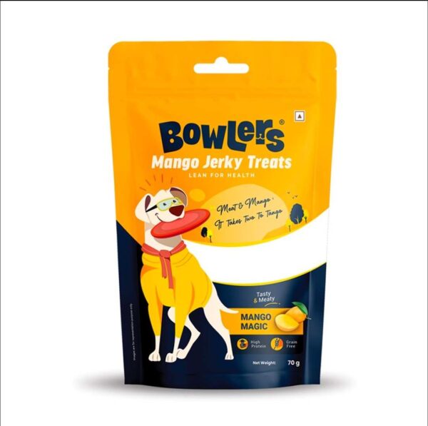 Bowlers mango jerky treats 120grms