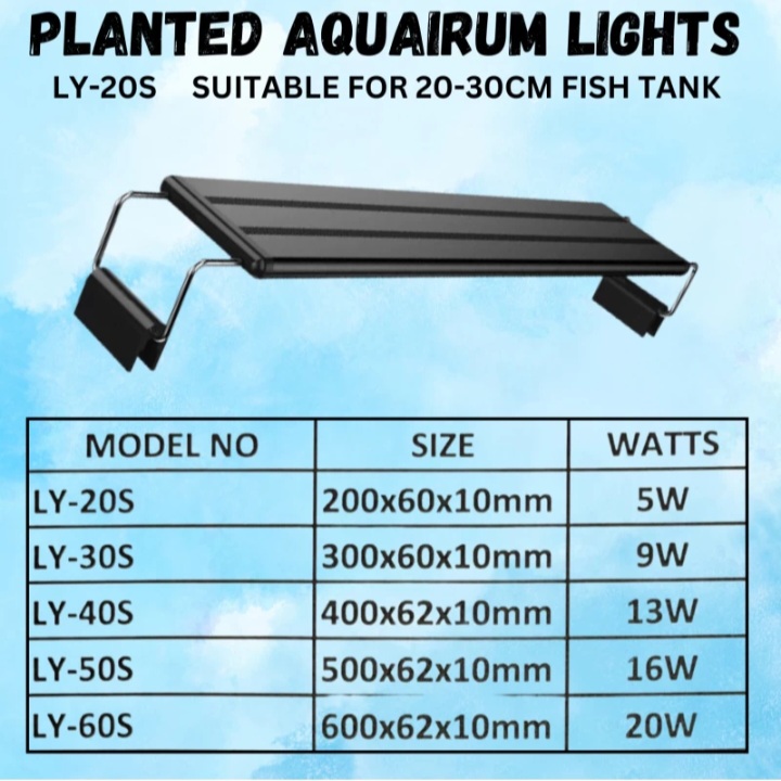 Ly20s led aquarium ultra thin stents planted lights