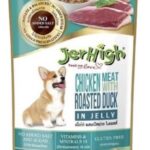 Jerhigh chicken meat with roasted duck in jelly