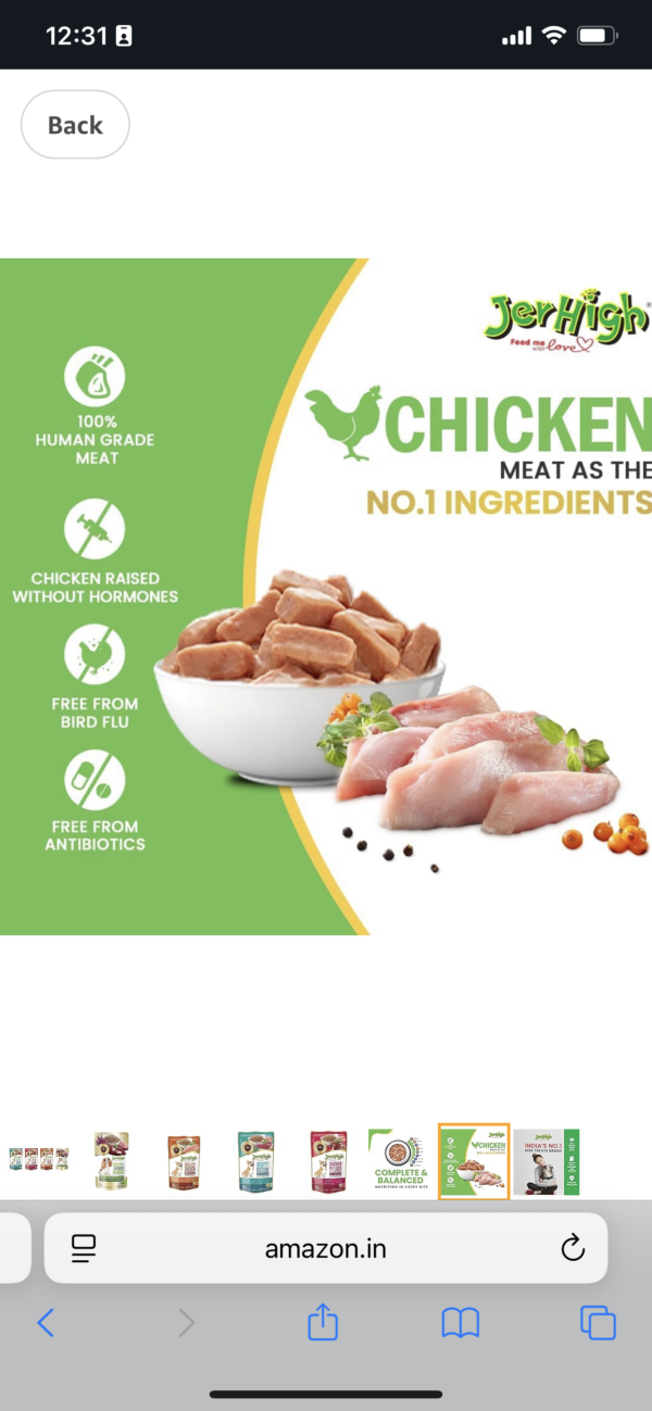 Jerhigh wet food chicken with rice berry liver flavour