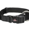 Trixie premium dog collar jet black S-M