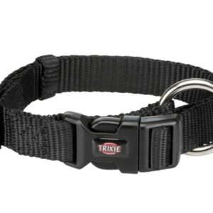 Trixie premium dog collar jet black S-M